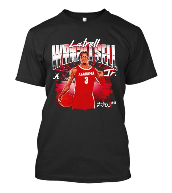Latrell Wrightsell Jr Alabama Basketball 3 NCAA '26 Alabama T-Shirt