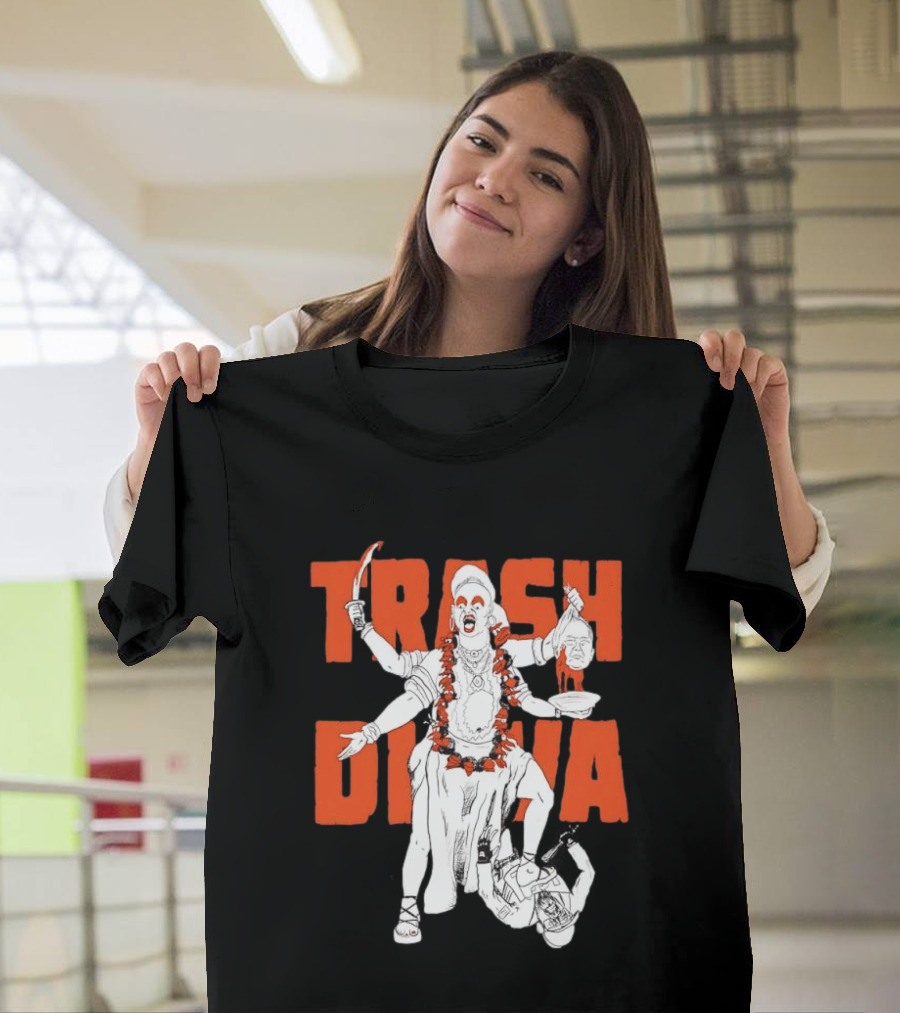 Trash Diva Multi Armed Figure With Head And Sword T-Shirt