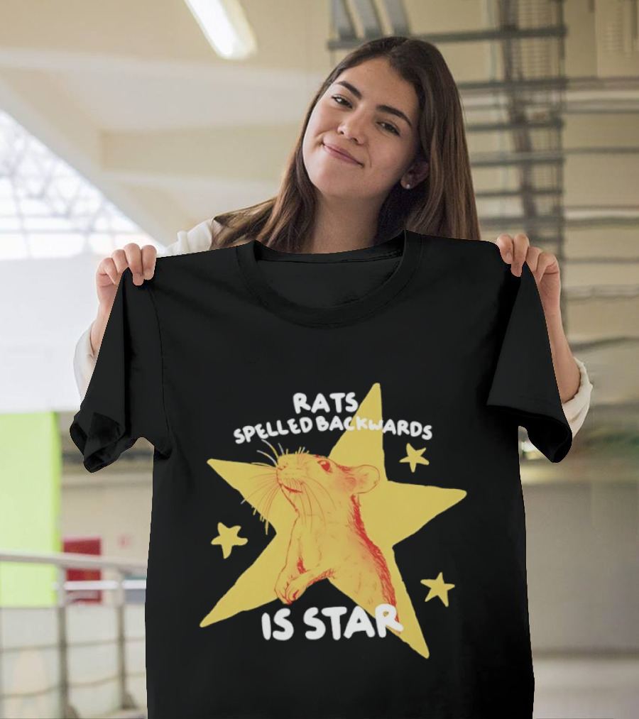 Rats Spelled Backwards Is Star Yellow Star Mouse T-Shirt