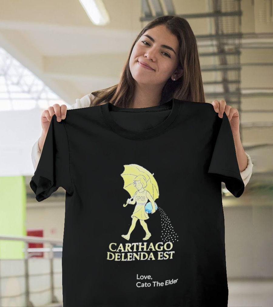 Carthago Delenda Est Love Cato The Elder Retro Salt Girl T-Shirt
