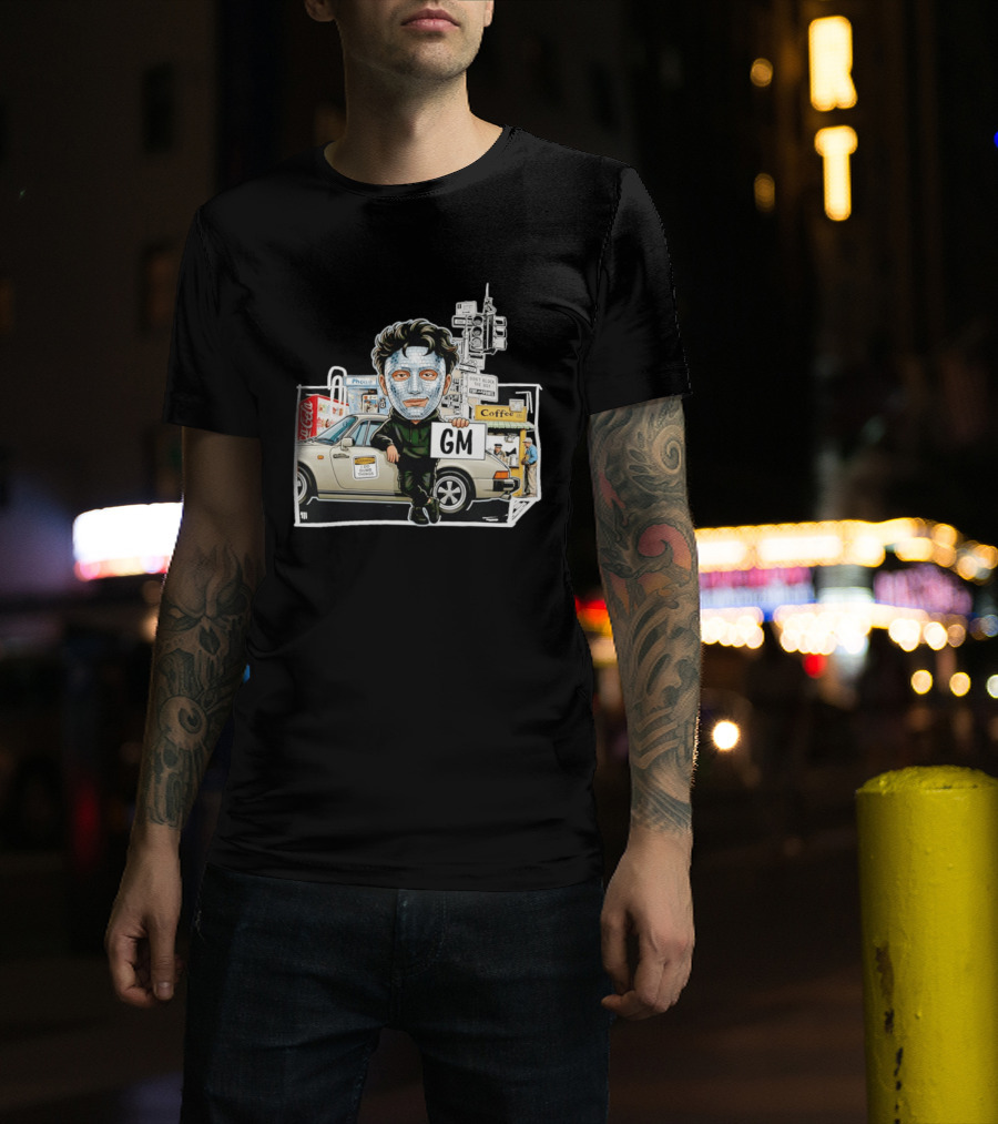 Don't Block The Box Warning I Do Dumb Things Traffic Signal Masked T-Shirt