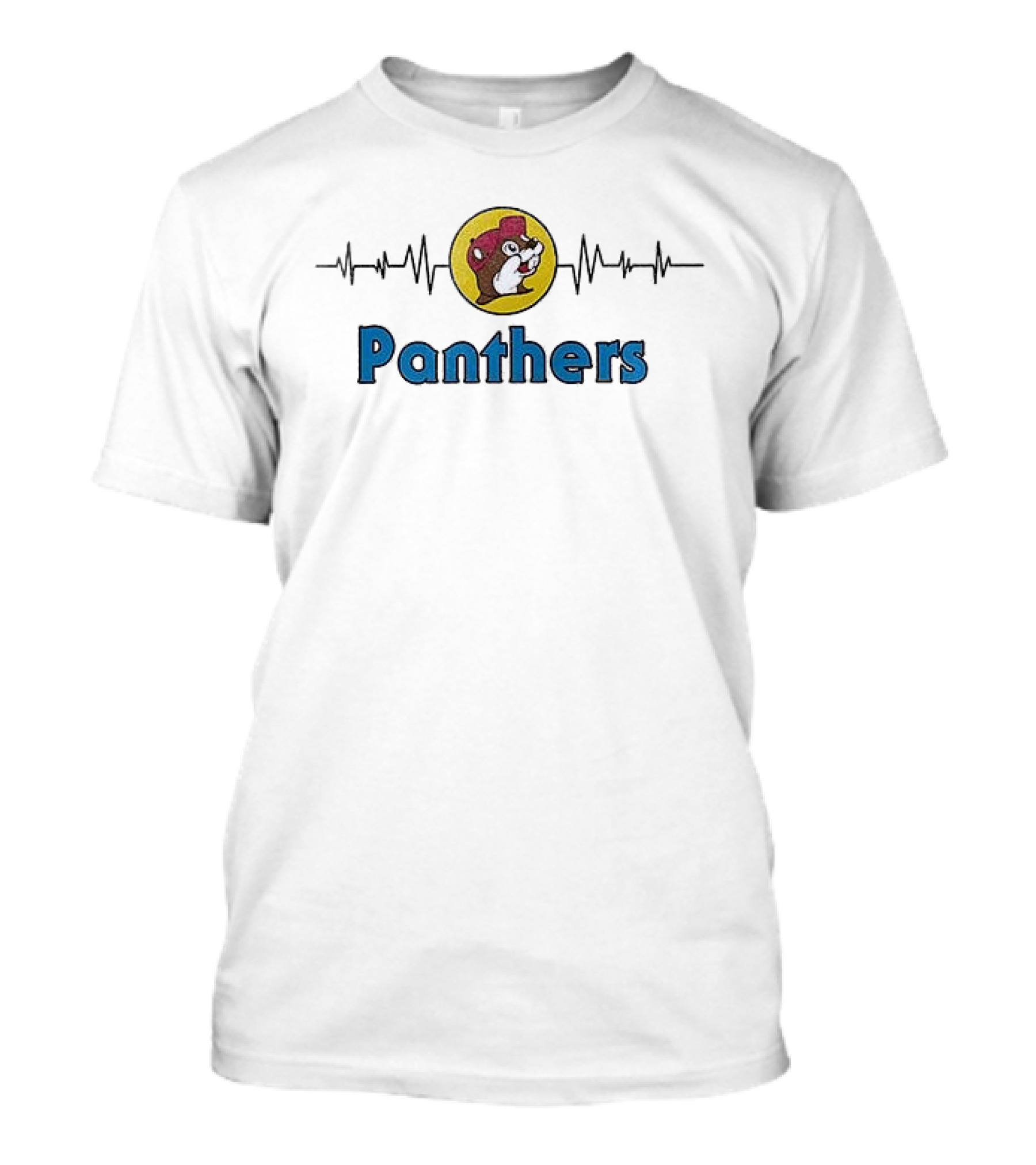 Panthers Buc Ee's Beavers Heartbeat Collaboration T-Shirt
