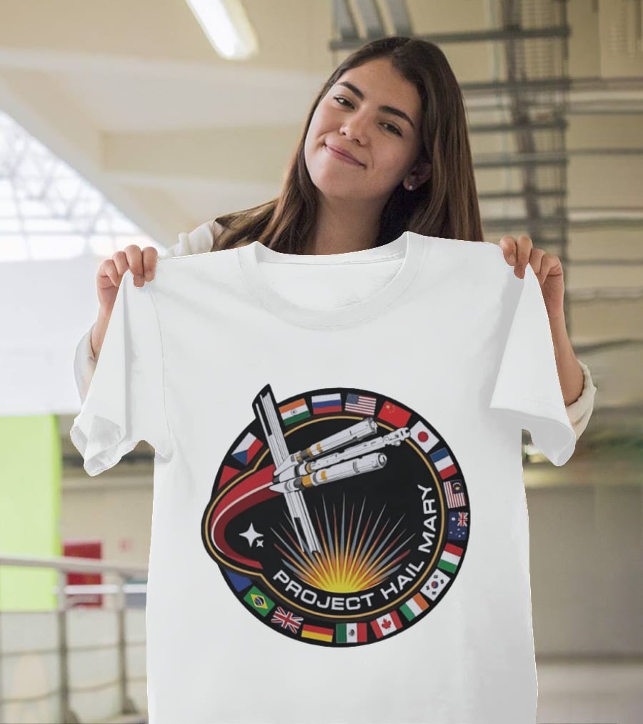 Project Hail Mary Mission Patch International Flags T-Shirt