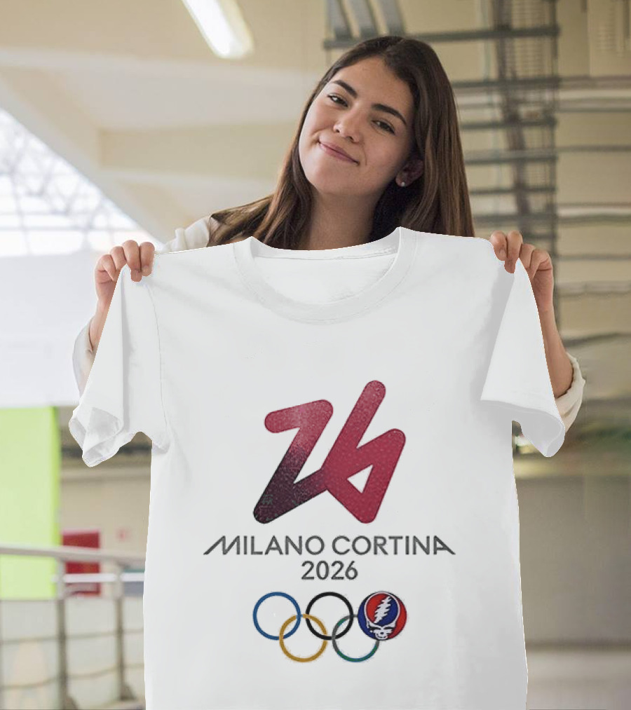 Grateful Dead Milano Cortina 2026 Winter Olympics Skeleton T-Shirt