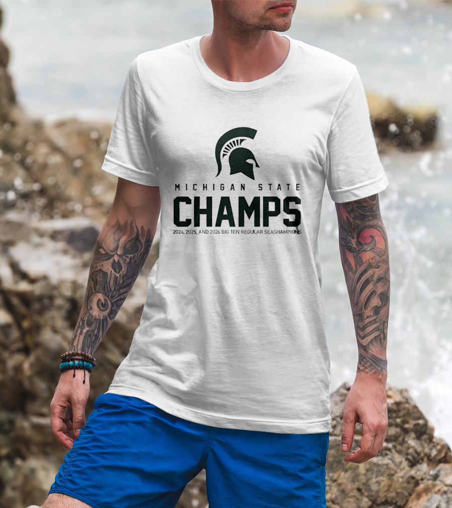 Michigan State Champs 2024 2025 2026 Big Ten Regular Season Champions T-Shirt