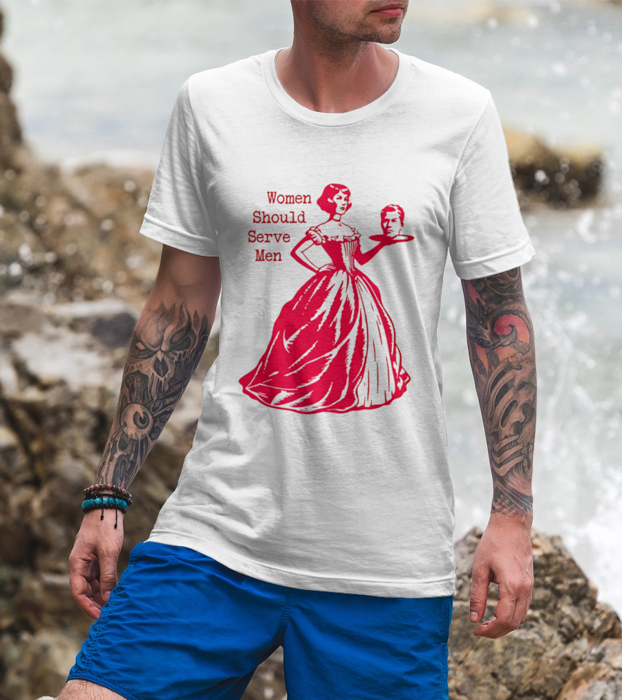 Women Should Serve Men Victorian Lady With Head On Platter T-Shirt