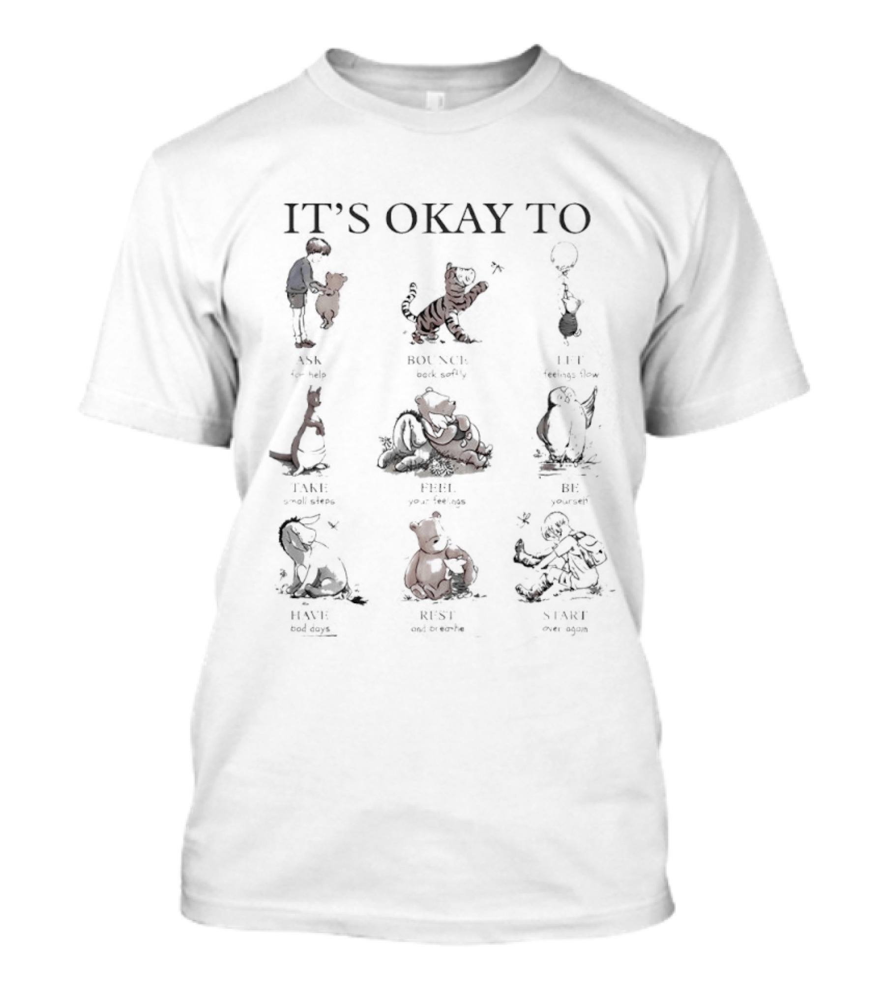 It's Okay To Be Sad Silly Mad Broken Okay Different T-Shirt