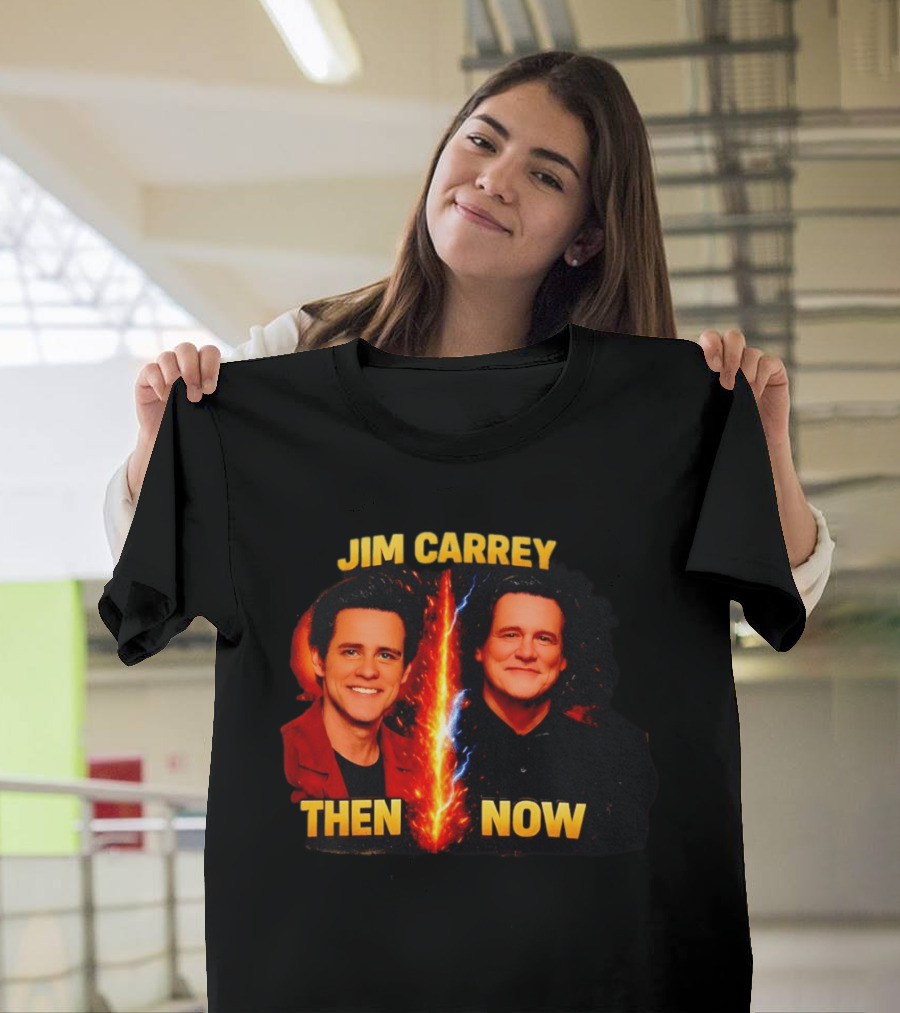 Jim Carrey Then and Now Evolution T-Shirt