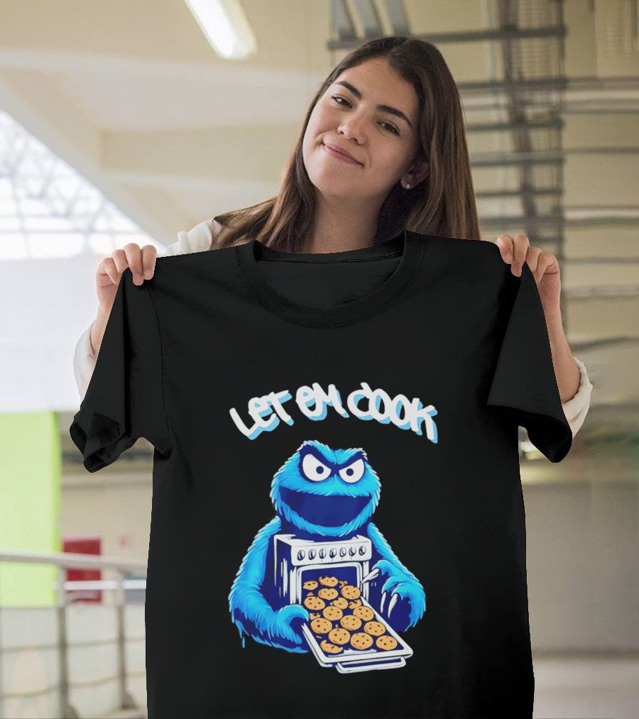 Cookie Monster Let Em Cook Oven Cookies T-Shirt