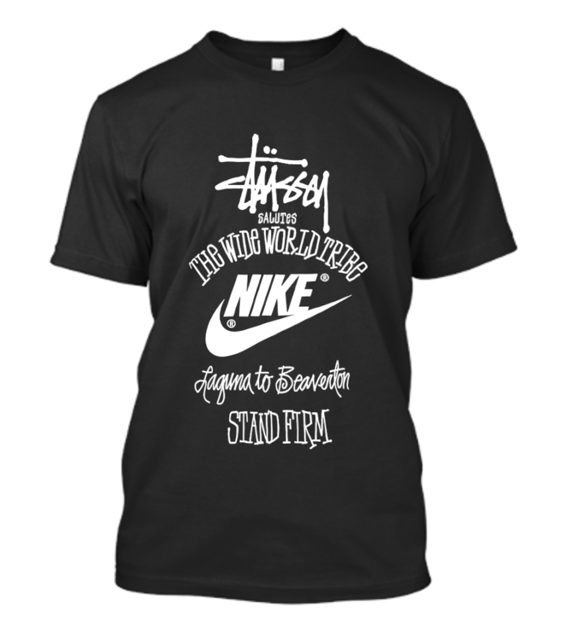Stussy Salutes The Wide World Tribe Nike Laguna To Beaverton Stand Firm T-Shirt