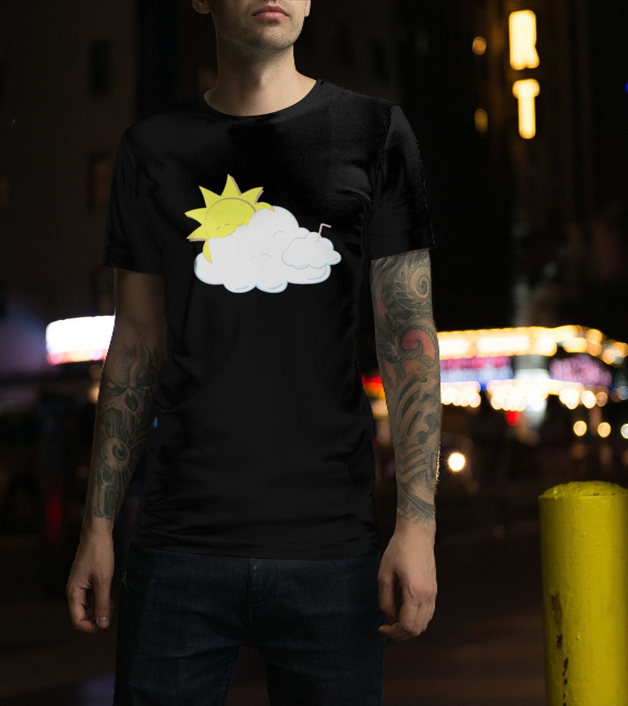 Sun Eating A Cloud Cartoon T-Shirt