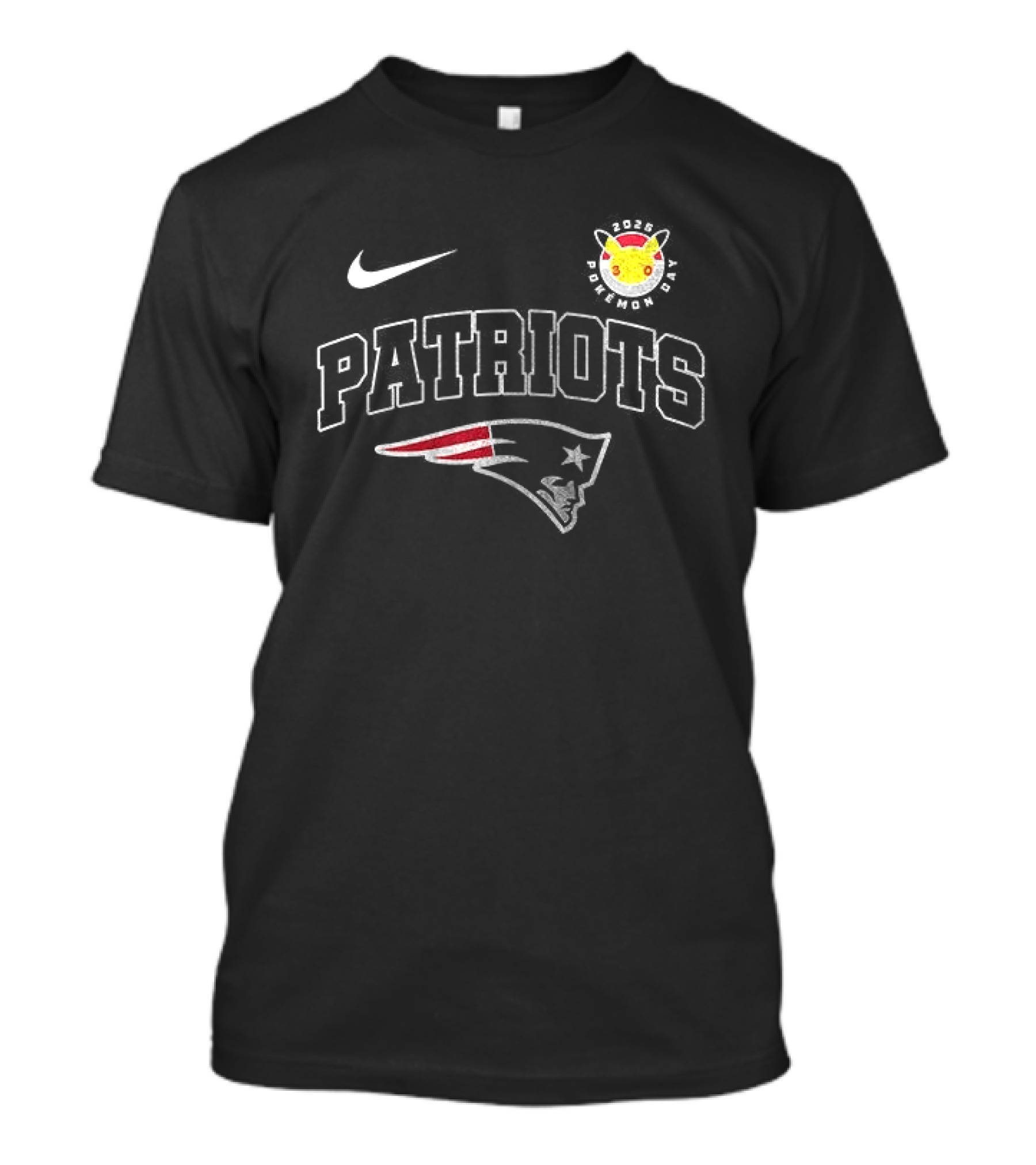 Nike New England Patriots Pokemon Collaboration 30th Anniversary T-Shirt