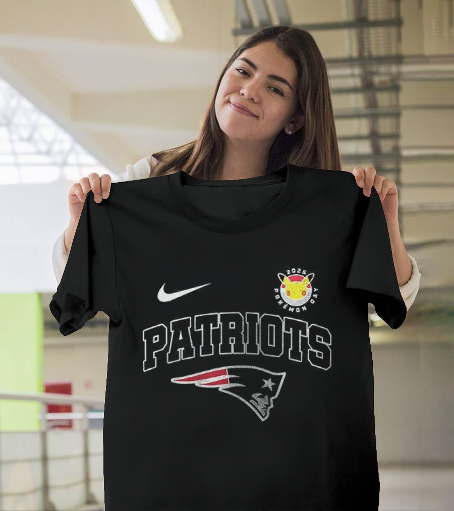 Nike New England Patriots Pokemon Collaboration 30th Anniversary T-Shirt