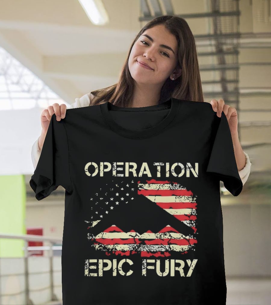 Operation Epic Fury US Israel Attack Iran Flag T-Shirt