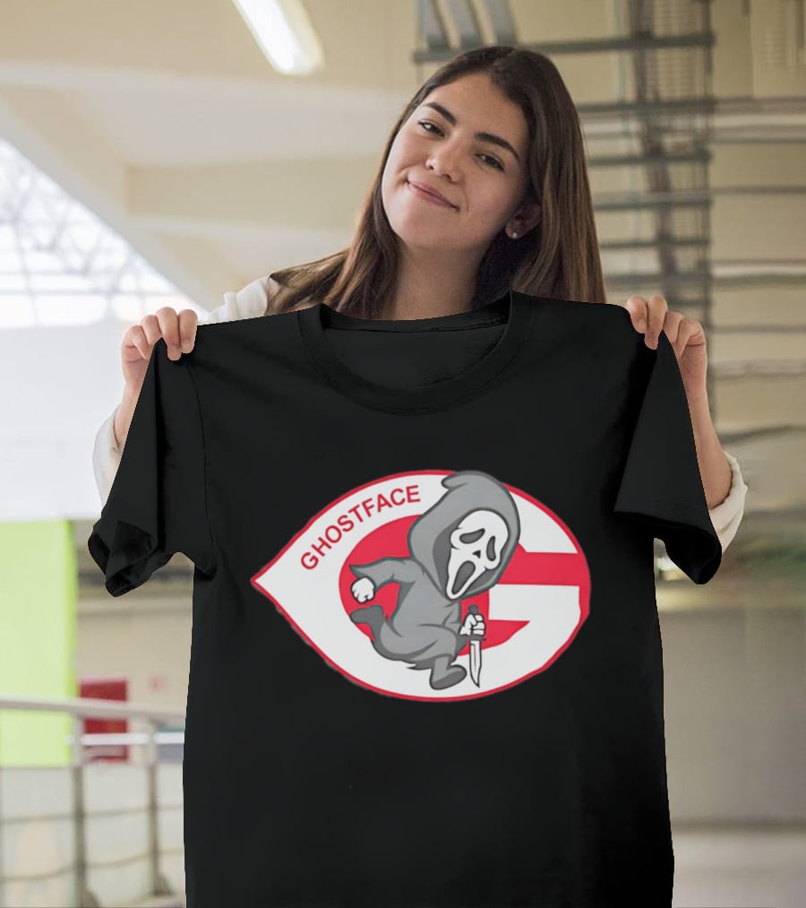 Cincinnati Reds Runnin' Ghostface Running Man T-Shirt