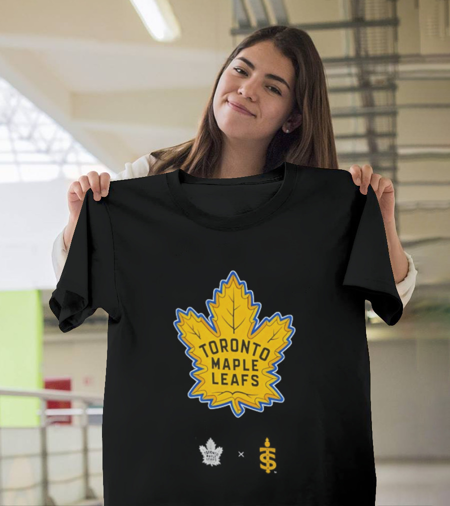 Toronto Maple Leafs Toronto Sceptres Collaboration Yellow Maple Leaf T-Shirt