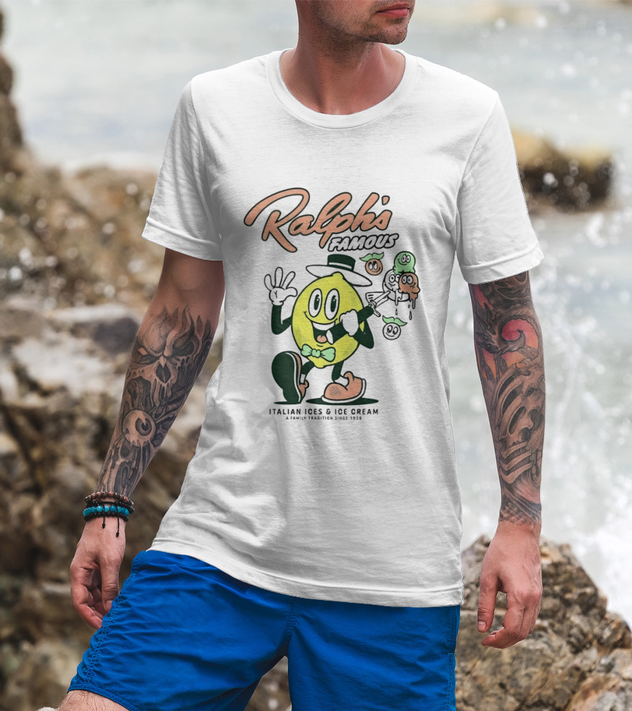 Ralph's Famous Italian Ices Ice Cream Family Tradition Since 1928 T-Shirt