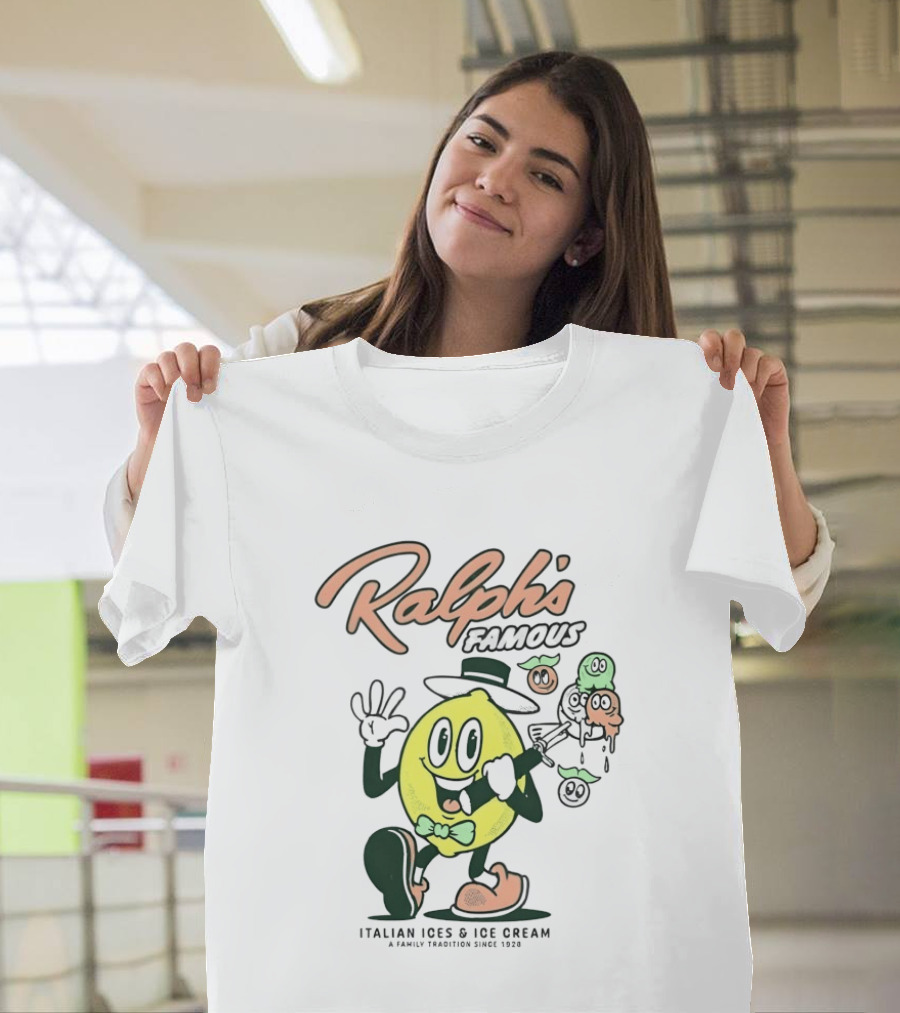 Ralph's Famous Italian Ices Ice Cream Family Tradition Since 1928 T-Shirt