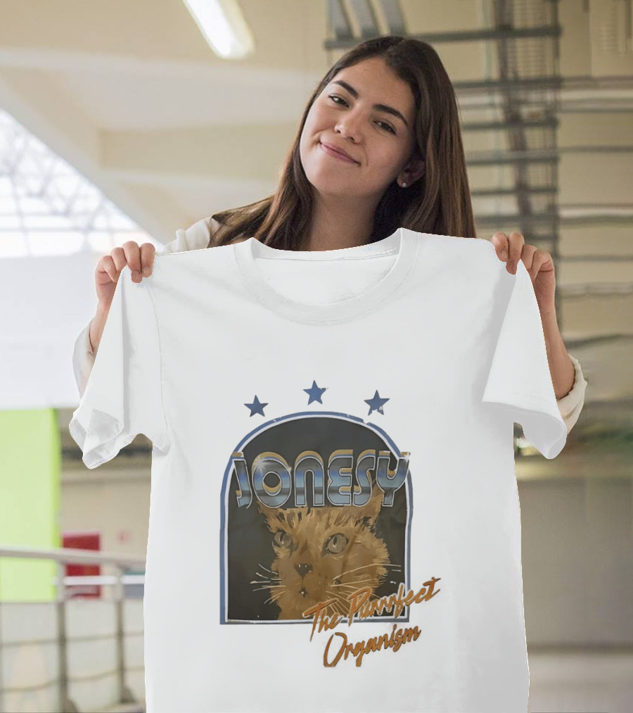 Jonesy The Purrfect Organism Cat Face Three Stars T-Shirt