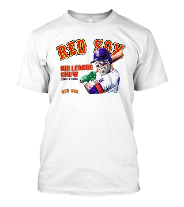 Red Sox Big League Chew Bubble Gum Baseball Batter T-Shirt