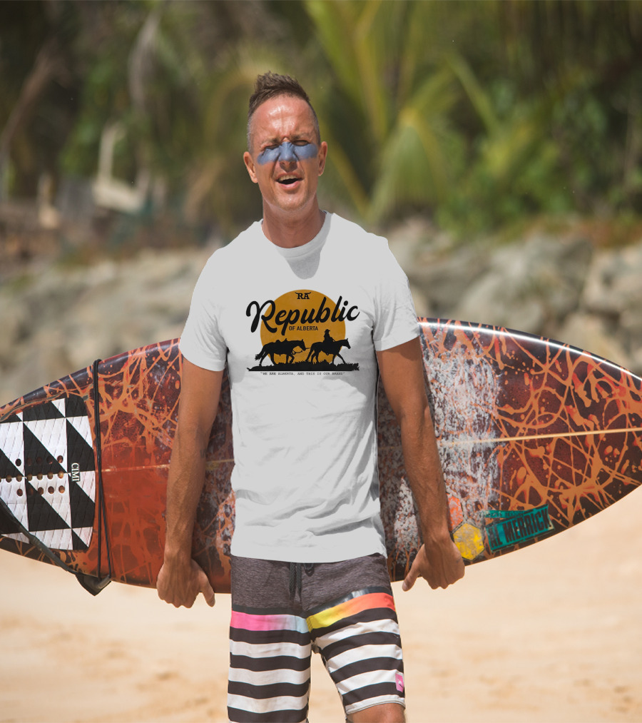 Republic Of Alberta We Are Alberta Brand Vintage Western Cowboy T-Shirt