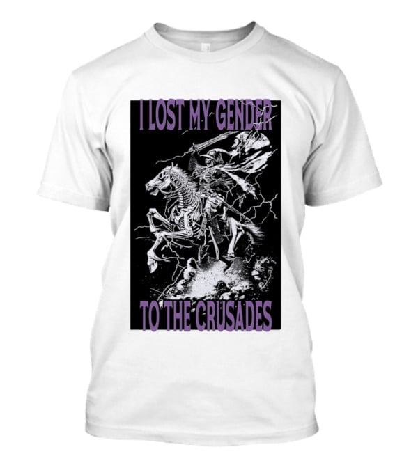 I Lost My Gender To The Crusades Skeleton Riding Horse Skeleton T-Shirt
