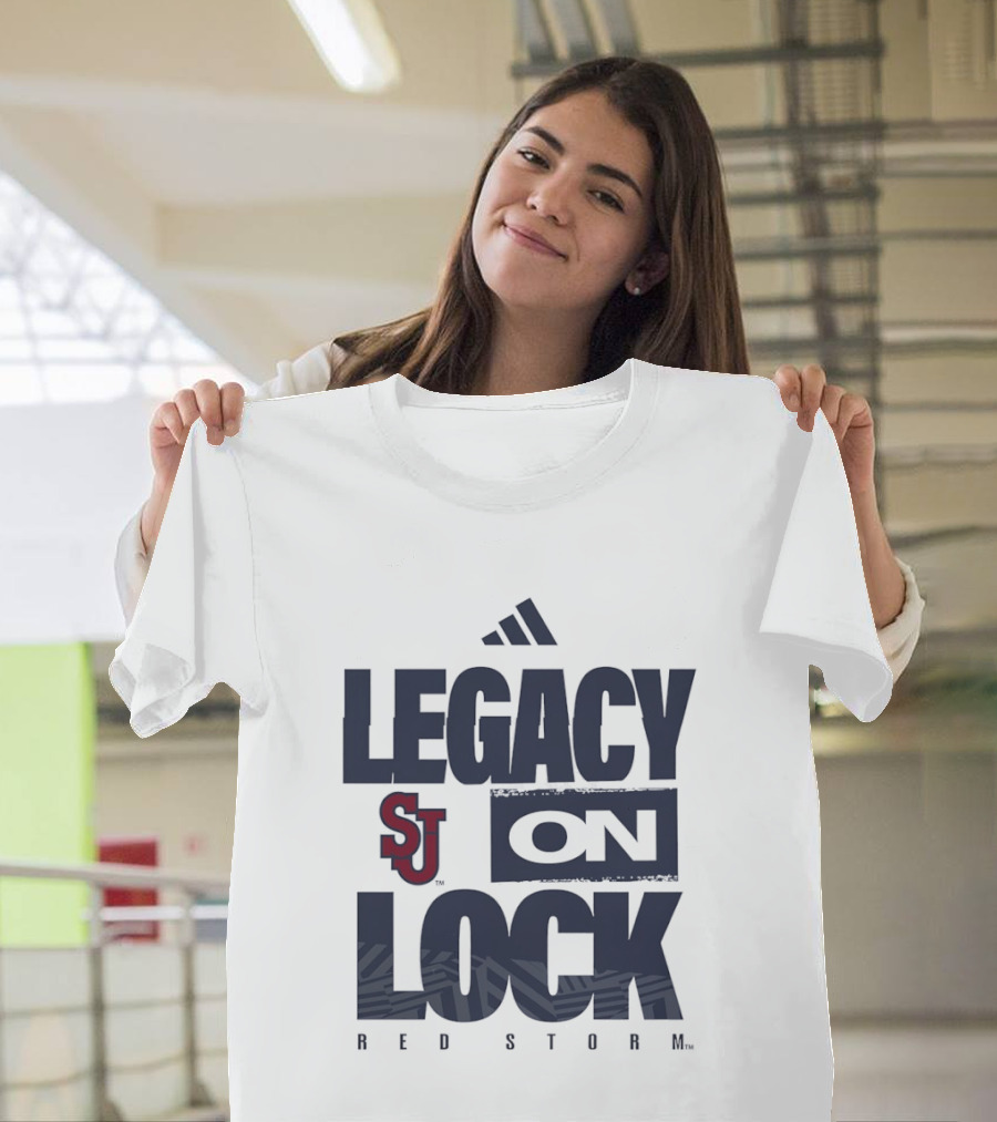 St. John's Red Storm Adidas Legacy On Lock T-Shirt