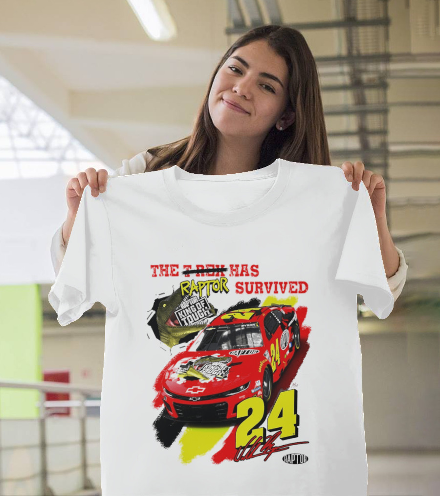 William Byron 24 NASCAR Chevrolet Camaro Raptor Survived King Of Tough T-Shirt