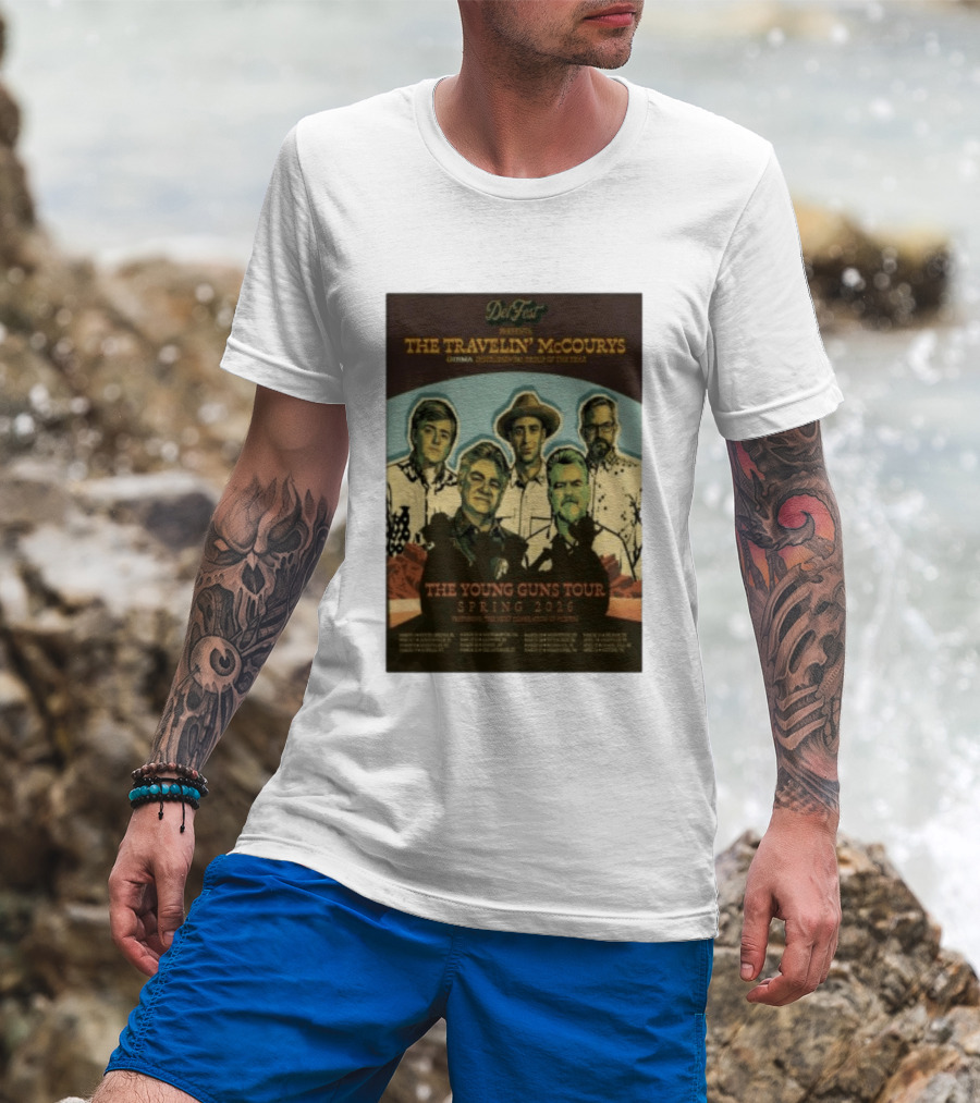 DelFest Presents The Travelin' McCourys IBMA Instrumental Group Of The Year The Young Guns Tour Spring 2026 Featuring The Next Generation Of Pickers T-Shirt