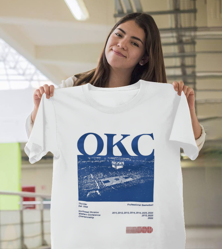 Oklahoma City Thunder Basketball Team OKC Thunder Nike NBA T-Shirt