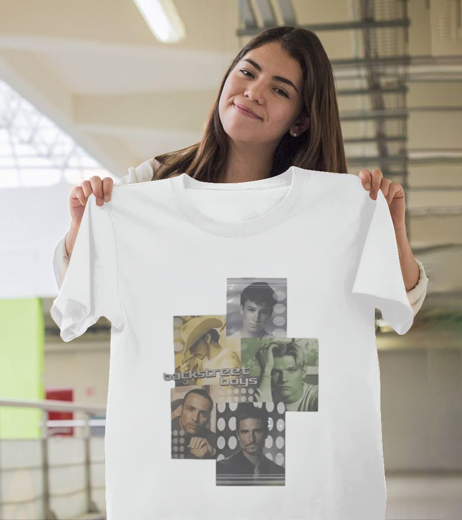 Backstreet Boys 2000 Era Original Justin Bieber Style Collage T-Shirt