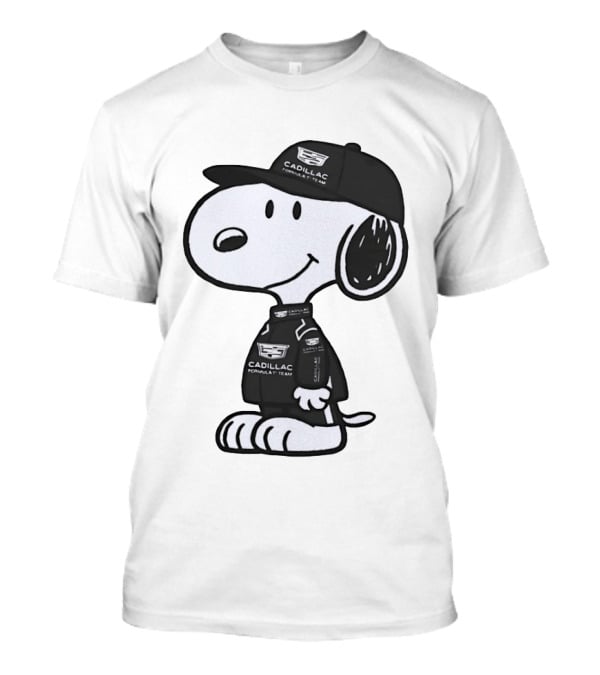 Peanuts Snoopy Cadillac Formula 1 Team Racing Outfit T-Shirt