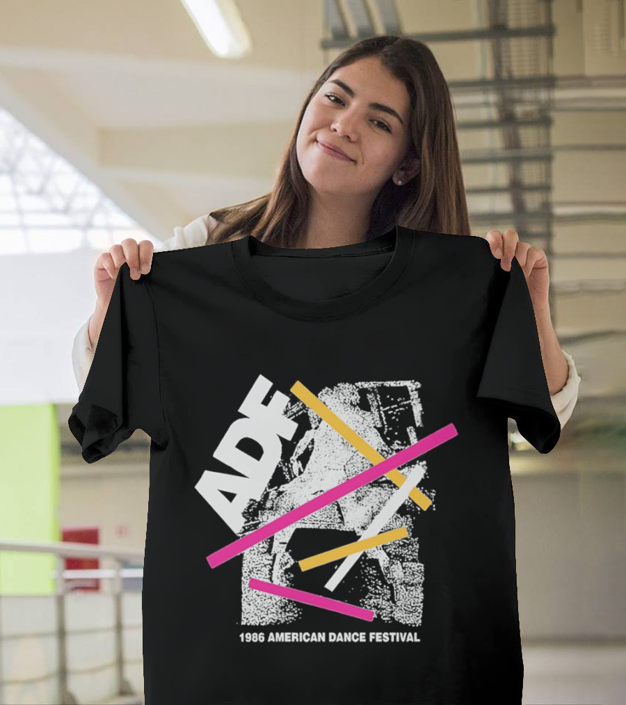 ADF 1986 American Dance Festival Bold Geometric Stripes T-Shirt