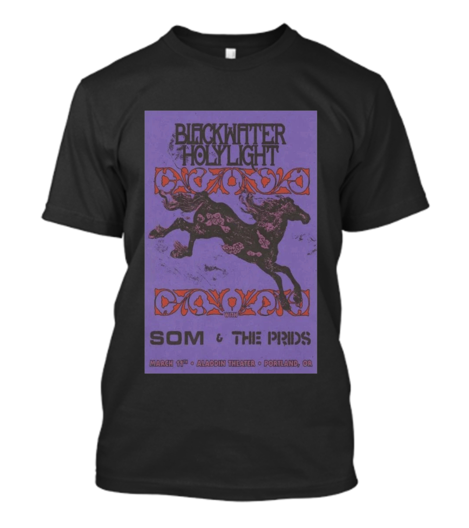 Blackwater Holylight March 11 Aladdin Theater Portland OR Featuring Som And The Prids T-Shirt