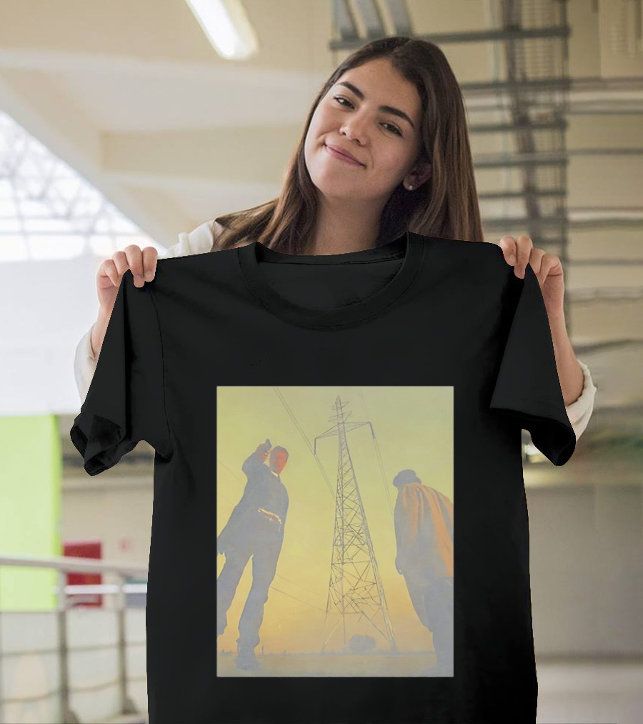 Brad Pitt Se7en Movie Scene With Gunpoint And Power Lines T-Shirt