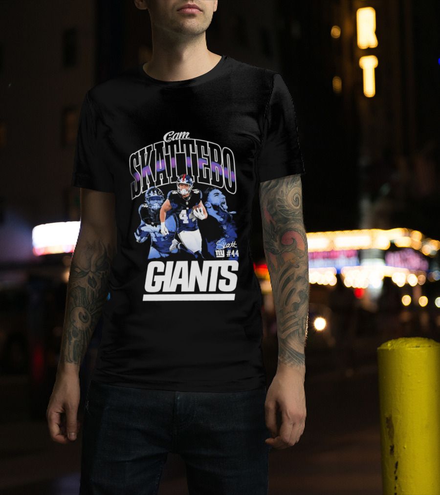 Giant Skattebo Giants Football Blue Sports Team #34 T-Shirt