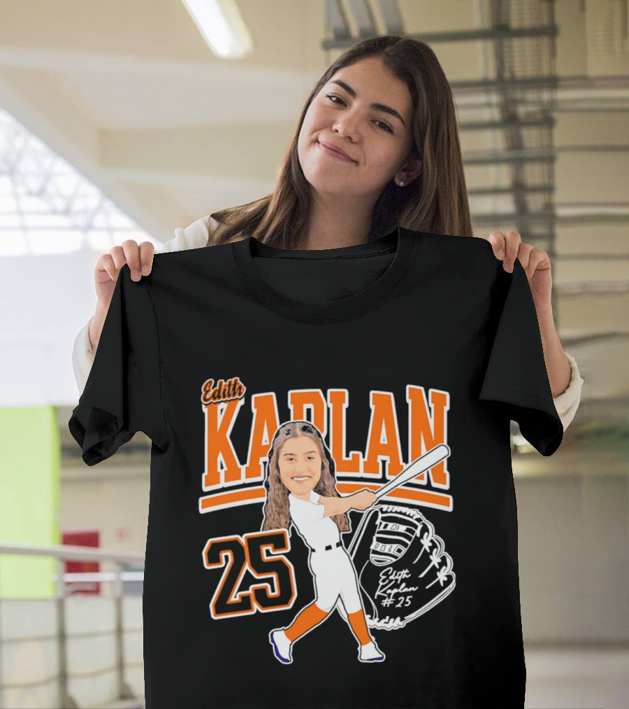 Edith Kaplan Virginia 25 Softball Caricature #25 T-Shirt