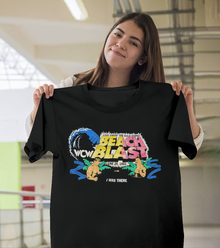 WCW Beach Blast June 20 1992 Ricky The Dragon Steamboat Vs Ravishing Rick Rude Live Event T-Shirt