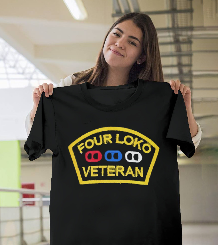 Four Loko Veteran Red Blue White T-Shirt