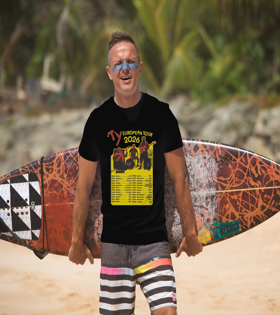 TY European Tour 2026 Band Tour Dates T-Shirt
