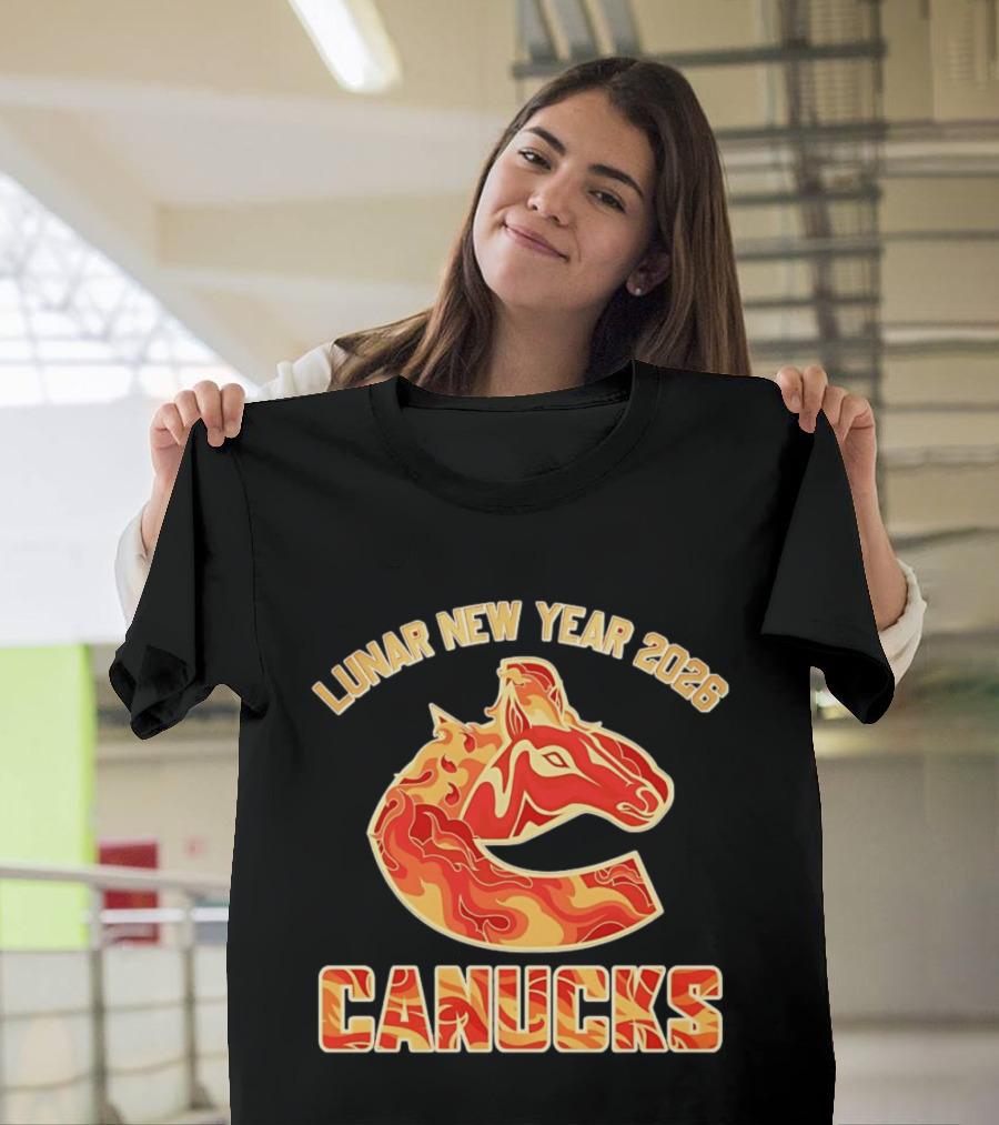 Lunar New Year 2026 Vancouver Canucks Horse T-Shirt