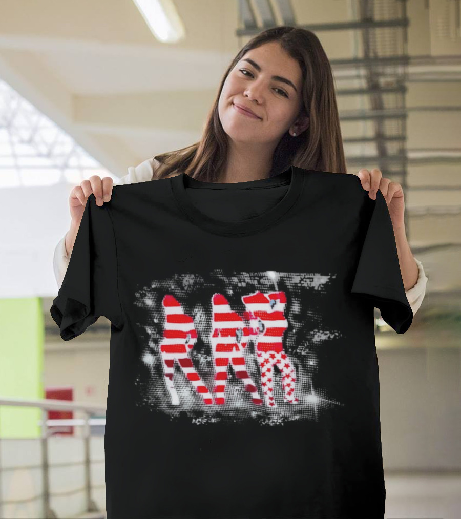 Red And White Striped Stars T-Shirt