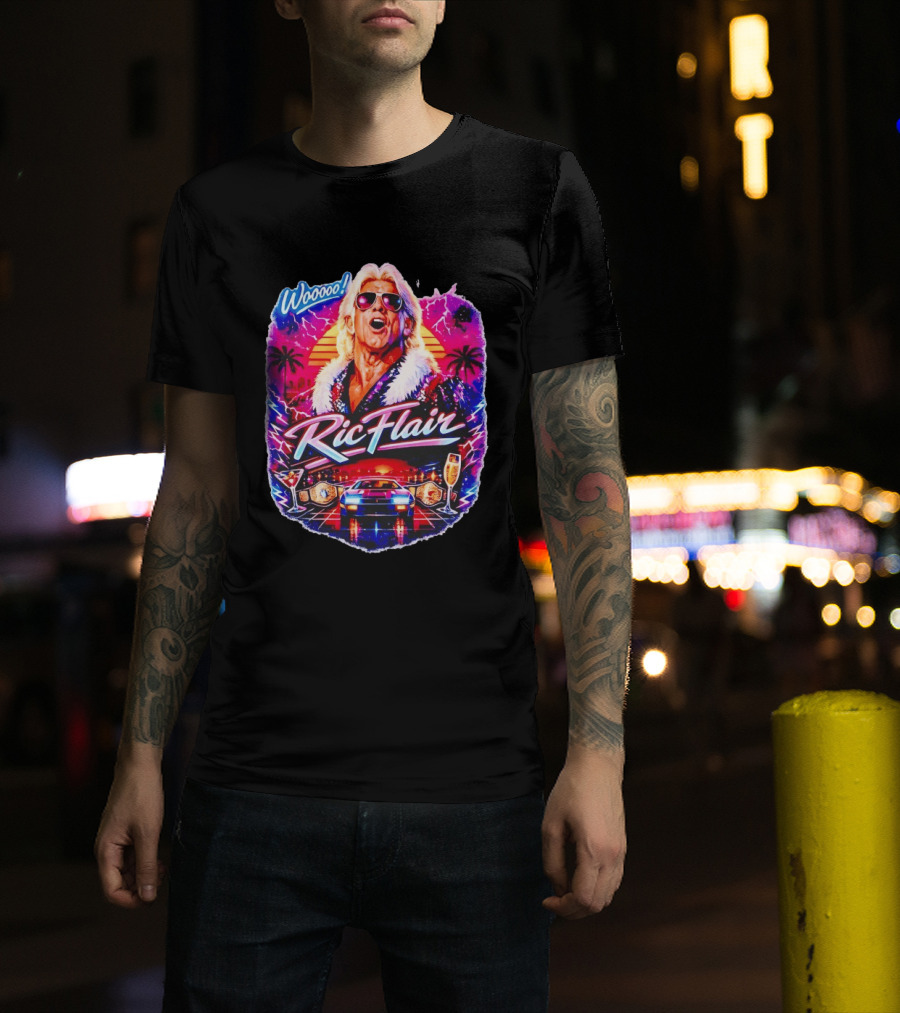 Ric Flair 80s Retro Style Woo Wrestling Legend Vintage Vibes T-Shirt