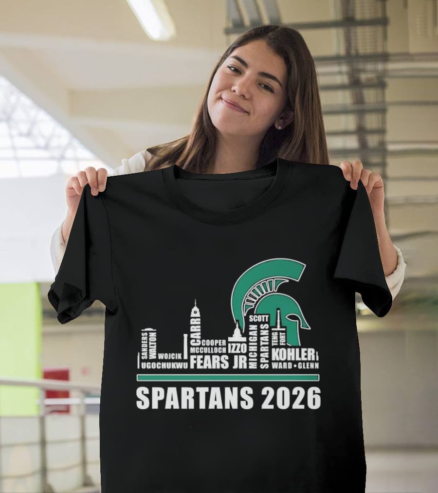 Michigan State Spartans Skyline 2026 Kohler Scott Fears Jr Walker T-Shirt
