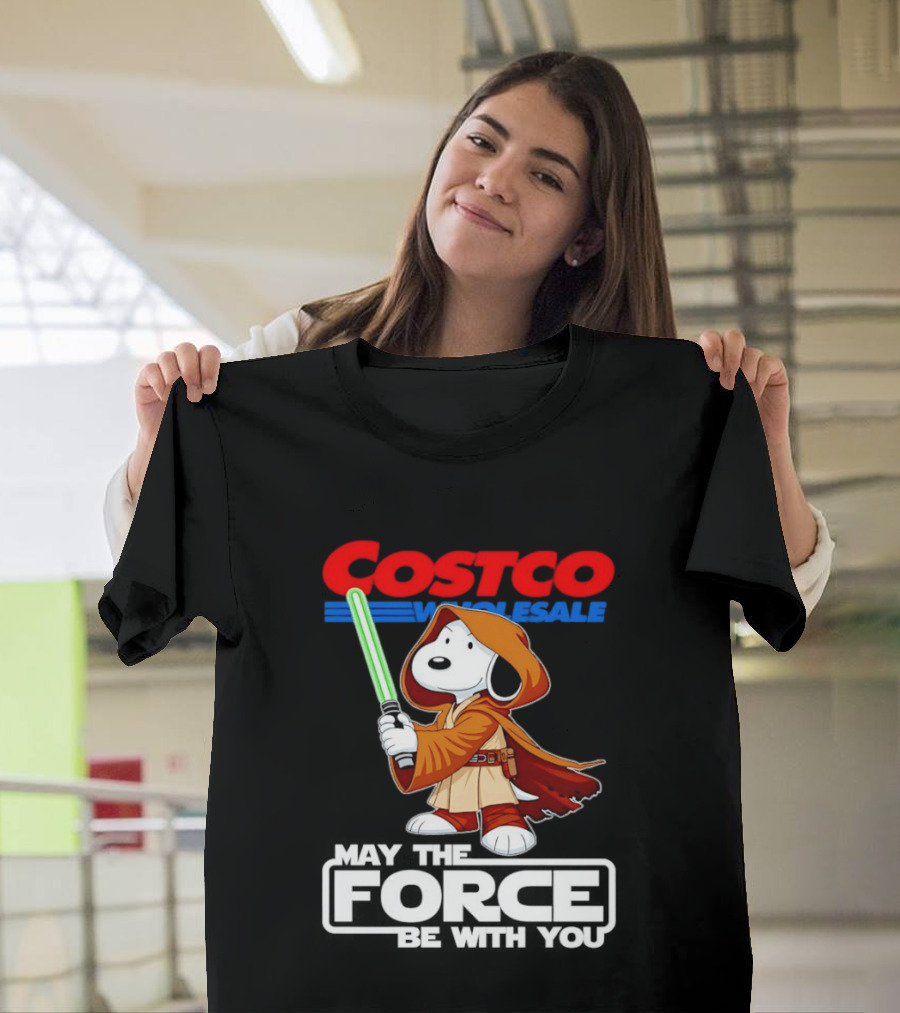 Snoopy Costco Wholesale May The Force Be With You Star Wars Jedi Lightsaber T-Shirt