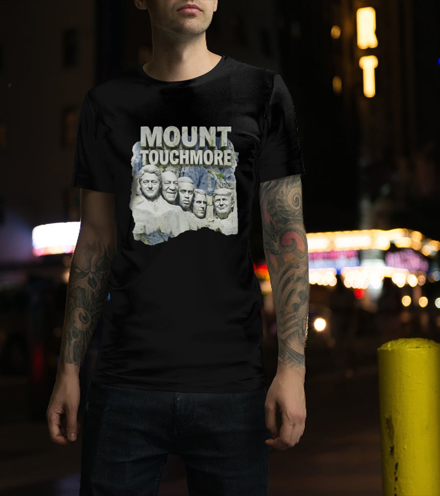 Mount Touchmore Clinton Cosby Simpson Trump Pastiche T-Shirt