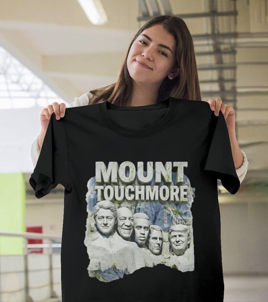 Mount Touchmore Clinton Cosby Simpson Trump Pastiche T-Shirt