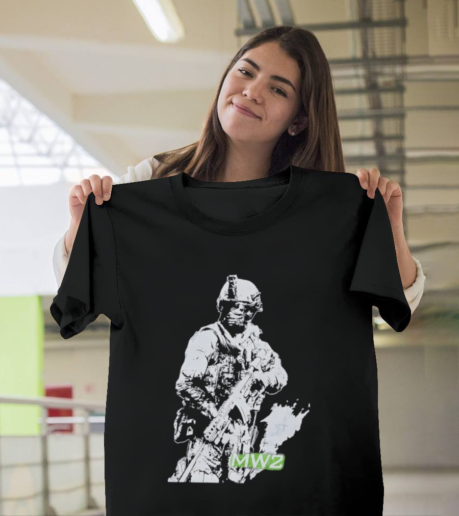 MW2 Modern Warfare Soldier Tactical Artwork Pixel T-Shirt