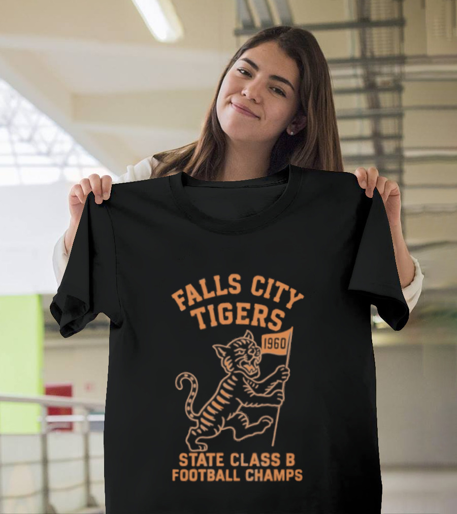 Falls City Tigers State Class B Football Champs Flag 1960 T-Shirt