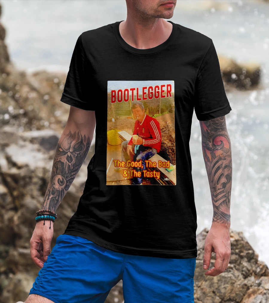 Bootlegger The Good The Bad And The Tasty Football Fan In Red Soccer Jersey T-Shirt